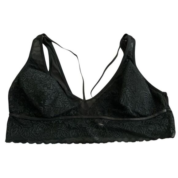 Daisy Fuentes Black Padded  Bralette  1X - Picture 1 of 3
